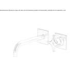 Two-hole, single-lever, wall-mounted washbasin faucet Corlaer
