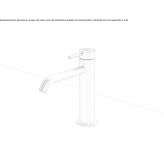 Countertop washbasin tap, single-lever, steel Newick