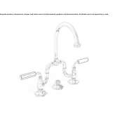 3-hole bridge faucet with automatic cork stopper Zevio