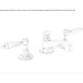 3-hole countertop washbasin tap with automatic stopper Aktepe