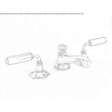 3-hole countertop washbasin tap with automatic stopper Zevio