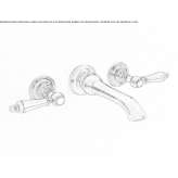 3-hole wall-mounted washbasin tap with cork stopper Aktepe