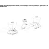 3-hole countertop washbasin tap with automatic stopper Monahans