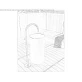 Free-standing washbasin tap made of stainless steel Creola