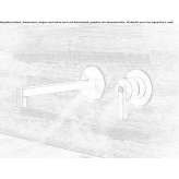 Steel wall-mounted washbasin tap Cimelice