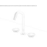3-hole steel countertop washbasin tap Adalar
