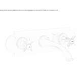 Wall-mounted washbasin tap with plate Maxton