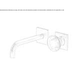 Steel wall-mounted washbasin tap Adalar