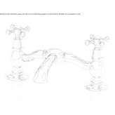 2-hole brass countertop washbasin faucet Maxton