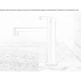 Steel countertop washbasin tap Cimelice