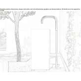 Freestanding washbasin tap made of 316 stainless steel Isse