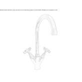 1-hole washbasin tap with single rosettes Maxton