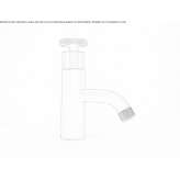 Countertop washbasin tap made of brass Veruno