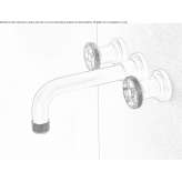 Wall-mounted washbasin tap Veruno