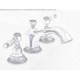 Countertop washbasin tap with automatic stopper Sequedin