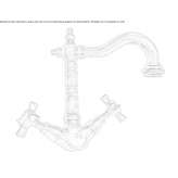 1-hole countertop washbasin tap with single rosettes Maxton