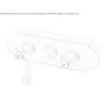 Wall-mounted washbasin tap with plate Maxton