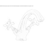 Countertop washbasin tap with 1 hole Maxton