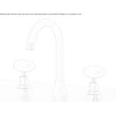 3-hole brass countertop washbasin faucet Duisans
