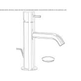 Single-lever brass countertop washbasin tap Chavao