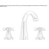 Countertop washbasin tap with single rosettes Ocoee