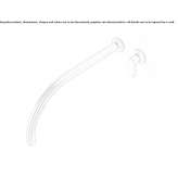 2-hole single-lever stainless steel washbasin faucet, wall-mounted Sarzeau