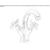 Countertop washbasin tap with 1 hole Ocoee