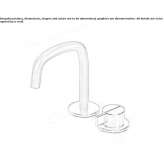 2-hole single-lever countertop washbasin tap in stainless steel Antwerp
