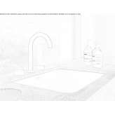3-hole countertop washbasin tap with adjustable spout Koka
