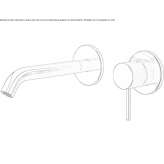 2-hole brass wall-mounted basin faucet with single handle Chavao