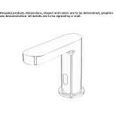 Electronic infrared washbasin faucet on the countertop Veddasca