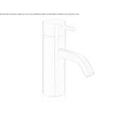 Single-lever countertop washbasin tap made of stainless steel Criciuma