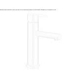 Single-lever countertop washbasin tap made of stainless steel Belz