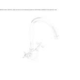 1-hole countertop washbasin tap with adjustable spout Finike