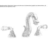 3-hole washbasin tap with Swarovski® crystals Ponso
