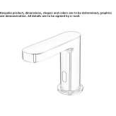 Electronic infrared washbasin faucet on the countertop Veddasca