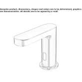 Electronic infrared washbasin faucet on the countertop Veddasca