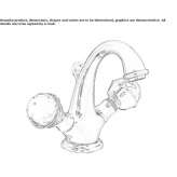 1-hole brass basin faucet with Swarovski® crystals Mlini