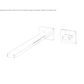 Wall-mounted washbasin tap in chrome-plated brass Duxbury