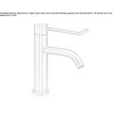 Single-lever countertop washbasin tap made of stainless steel Agno