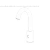 Public toilet faucet with antibacterial coating Lungro