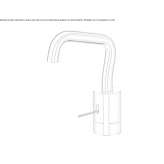 Single-lever washbasin tap in chrome-plated brass with adjustable spout Mons