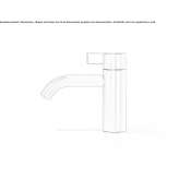 Countertop washbasin tap made of stainless steel Antwerp