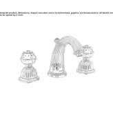 3-hole washbasin tap with Swarovski® crystals Ingria