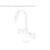 Washbasin tap in chrome-plated brass Teynham