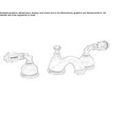 3-hole brass basin tap with Swarovski® crystals Certaldo