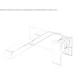 Single-lever wall-mounted washbasin tap made of chrome-plated brass with a plate Meggen