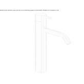 Single-lever countertop washbasin tap made of stainless steel Criciuma