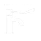 Countertop washbasin tap with antibacterial coating Sasaima