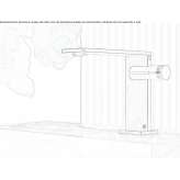 Single-lever countertop washbasin tap made of stainless steel Laboe